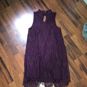 Purple lace dress